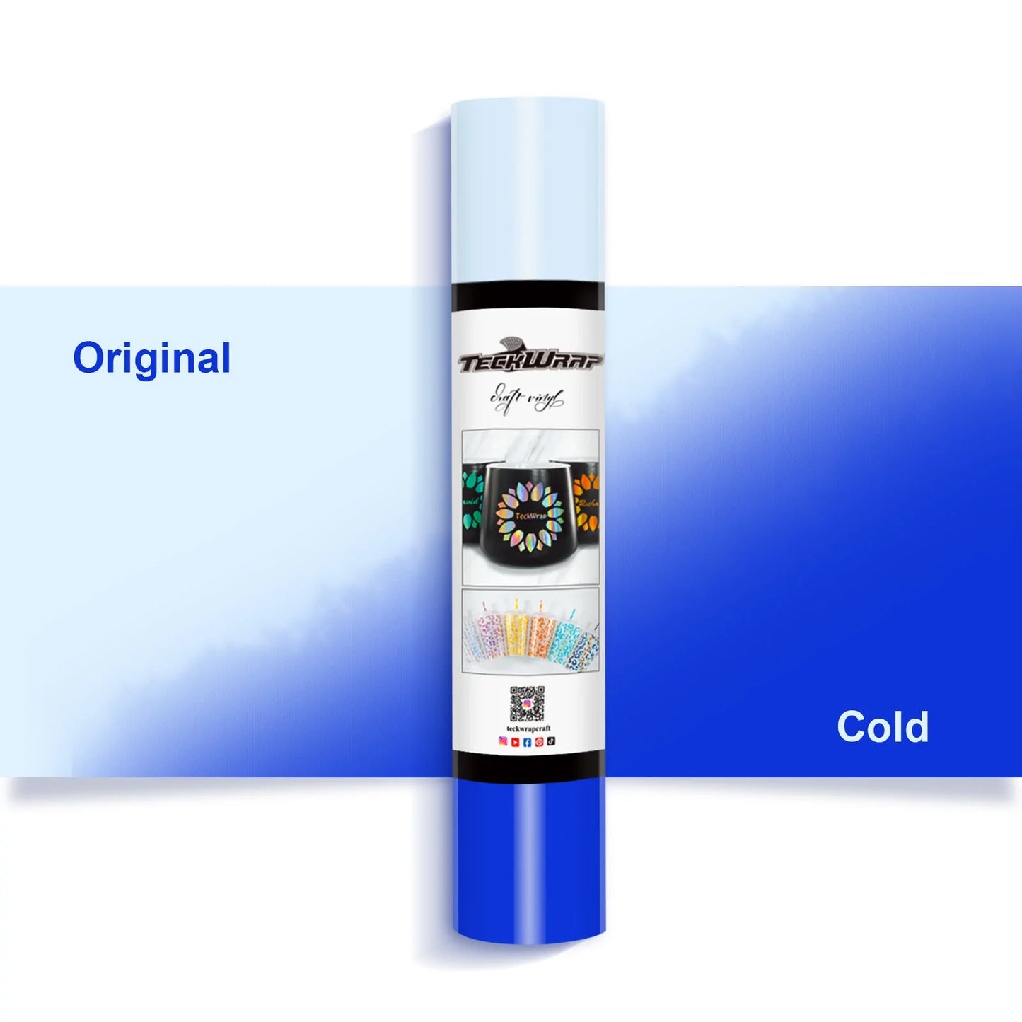 TeckWrapCraft NEW Cold Color Changing Adhesive Vinyl - 12"x12"