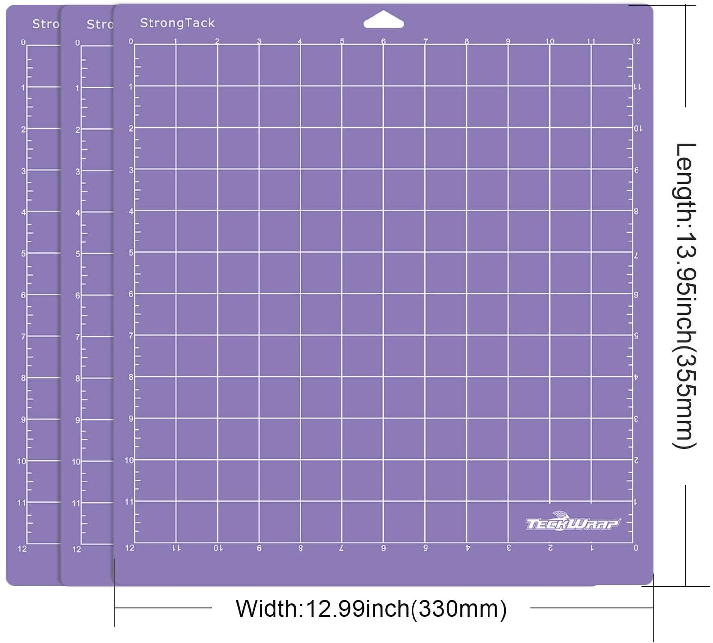 TECKWRAP HIGH TACK / Strong Grip Purple Cutting Mat 12"x12"